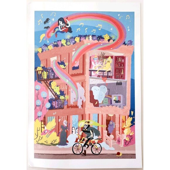 2014 Adventure Time Poster Finn Jake Lich Land Of Ooo Heller 16 x 11" DWJJ8 - Picture 2 of 2